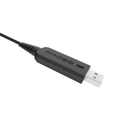 Гарнітура комп'ютерна моно On-Ear Koss CS195, USB, Uni Mic, 2.4м, Чорний (194267.101)