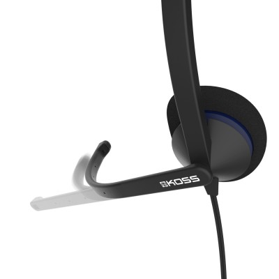 Гарнітура комп'ютерна моно On-Ear Koss CS195, USB, Uni Mic, 2.4м, Чорний (194267.101)
