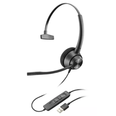 Гарнітура комп'ютерна моно On-ear Poly EncorePro 310, USB-A, всеспрямований, чорний (767G1AA)