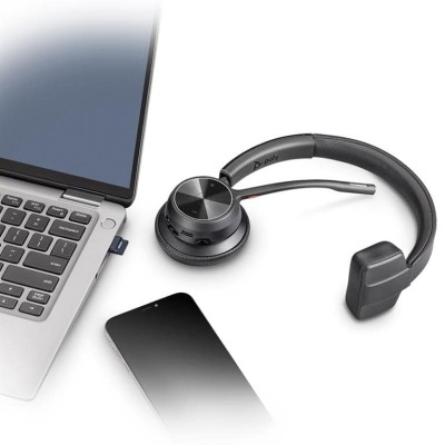 Гарнітура комп'ютерна моно On-ear Poly Voyager 4310-M з адаптером BT700, USB-A, Bluetooth, всеспрямований, Acoustic fence, серти