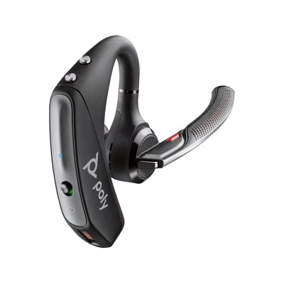 Bluetooth-гарнітура Poly Voyager 5200 UC з адаптером BT600, USB-A, Bluetooth, всеспрямований, Acoustic fence, чорний (7K2E1AA)