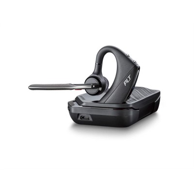 Bluetooth-гарнітура Poly Voyager 5200 UC з адаптером BT600, USB-A, Bluetooth, всеспрямований, Acoustic fence, чорний (7K2E1AA)