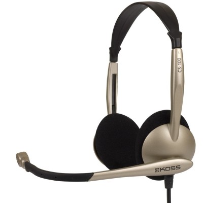 Гарнітура комп'ютерна стерео On-Ear Koss CS100i, 3.5мм, Uni Mic, 2.4м, кремовий (197138.101) Гарнітура комп'ютерна стерео On-Ear Koss CS100i, 3.5мм, Uni Mic, 2.4м, кремовий (197138.101)