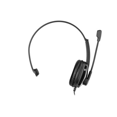 Гарнітура ПК моно On-ear 2E CH12 mini-jack, omni-mic, 1.2м, чорний (2E-CH12MJ)