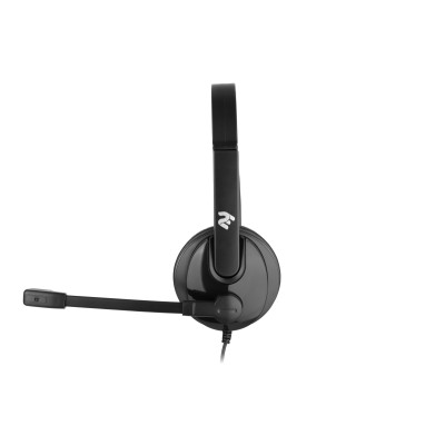 Гарнітура ПК моно On-ear 2E CH12 USB, omni-mic, 2м, чорний (2E-CH12MU)