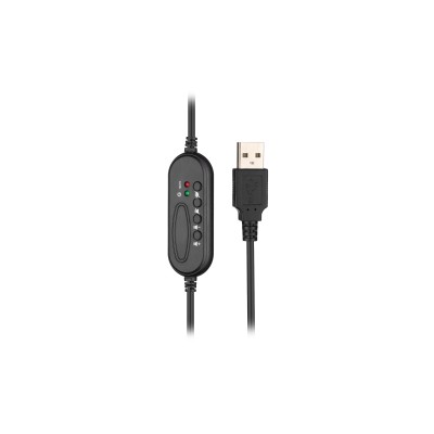 Гарнітура ПК стерео On-ear 2E CH12 USB, omni-mic, 2м, чорний (2E-CH12SU)