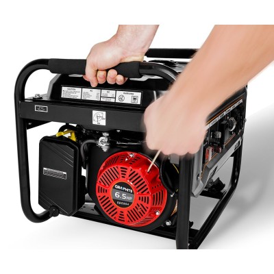 Генератор бензиновий GRAPHITE 230В (1 фаза), 2/2.2кВт, ручний старт, AVR, 40кг
