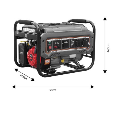 Генератор бензиновий GRAPHITE 230В (1 фаза), 2/2.2кВт, ручний старт, AVR, 40кг