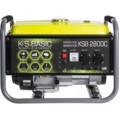 Генератор бензиновий Konner&Sohnen Basic KSB 2800C, 230В, 2.8кВт, ручний запуск, 36.6кг (KSB2800C)