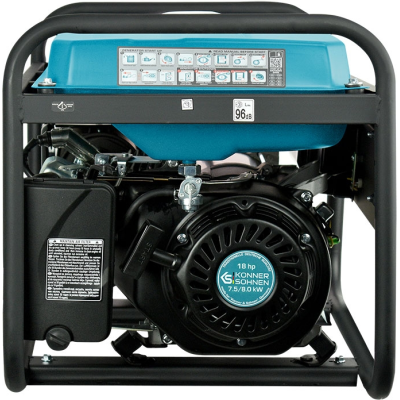 Генератор бензиновий Konner&Sohnen KS 10000E-3, 400В, 7.5кВт, 3 фази, АВР (ATS), електростартер, 89.2кг (KS10000E-3ATS)