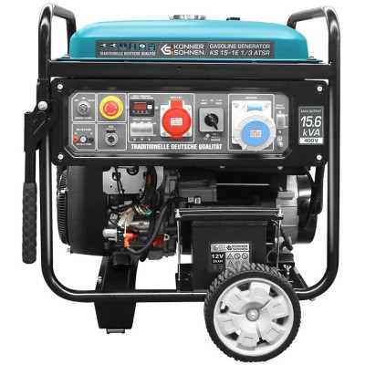 Генератор бензиновий Konner&Sohnen KS 15-1E 1/3 ATSR, 230/400В, 3 Фази, 12.48/11.5кВт, АВР(ATS), електростартер, 155кг (KS15-1E1
