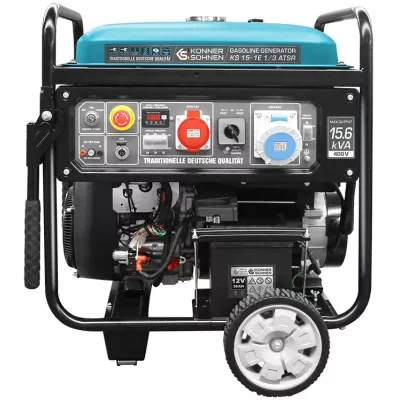 Генератор бензиновий Konner&Sohnen KS 15-1E 1/3 ATSR, 230/400В, 3 Фази, 12.48/11.5кВт, АВР(ATS), електростартер, 155кг (KS15-1E1