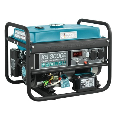 Генератор бензиновий Konner&Sohnen KS 3000E, 230В, 3.0кВт, електростартер, 46.1кг (KS3000E) Генератор бензиновий Konner&Sohnen KS 3000E, 230В, 3.0кВт, електростартер, 46.1кг (KS3000E)