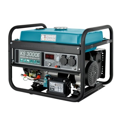 Генератор бензиновий Konner&Sohnen KS 3000E, 230В, 3.0кВт, електростартер, 46.1кг (KS3000E) Генератор бензиновий Konner&Sohnen KS 3000E, 230В, 3.0кВт, електростартер, 46.1кг (KS3000E)