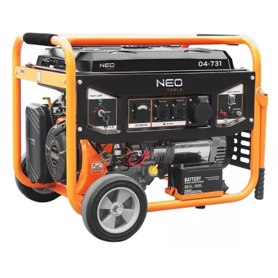 Генератор бензиновий Neo Tools 230В (1 фаза), 6/6.5кВт, електростарт, AVR, 85кг (04-731)