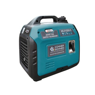 Генератор газобензиновий інверторний Konner&Sohnen KS 3100iG S, 230В, 3.1кВт, ручний запуск, 22кг (KS3100IGS)