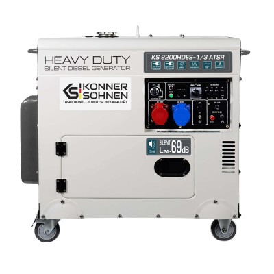 Генератор дизельний Konner&Sohnen KS 9200HDES-1/3 ATSR (EURO V),230/400В,6.5/6.0кВт,7.5/7.0кВт,1/3Фази, АВР(ATS), електростартер