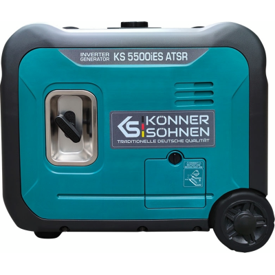 Генератор інверторний бензиновий Konner&Sohnen KS 5500iES ATSR, 230В, 5.5кВт, АВР(ATS), електростартер, 52кг (KS5500IESATSR)