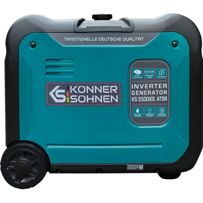 Генератор інверторний бензиновий Konner&Sohnen KS 5500iES ATSR, 230В, 5.5кВт, АВР(ATS), електростартер, 52кг (KS5500IESATSR)