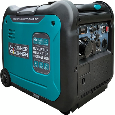 Генератор інверторний бензиновий Konner&Sohnen KS 5500iES ATSR, 230В, 5.5кВт, АВР(ATS), електростартер, 52кг (KS5500IESATSR)