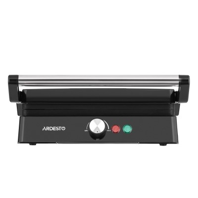 Гриль Ardesto прижимний 1800Вт, розкриття на 180°, чорно-сріблястий (GH-1800MB)