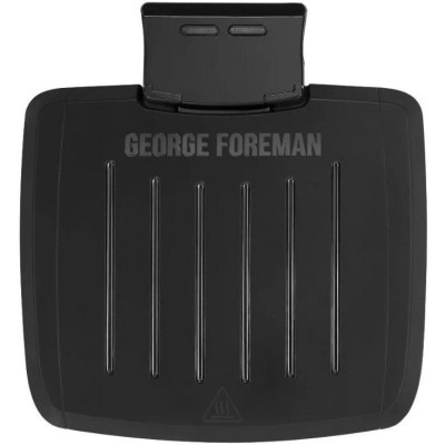 Гриль George Foreman прижимний Immersa Small, 1100Вт, темп. режимів-1, з`ємні пластини, метал, пластик, чорний (28300-56)