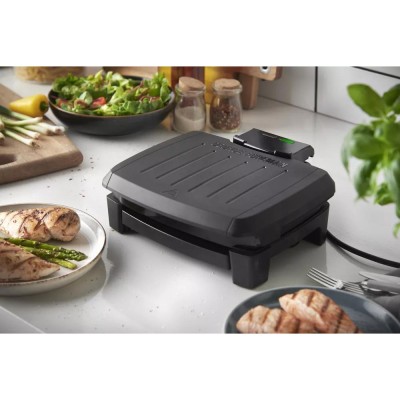 Гриль George Foreman прижимний Immersa Small, 1100Вт, темп. режимів-1, з`ємні пластини, метал, пластик, чорний (28300-56)