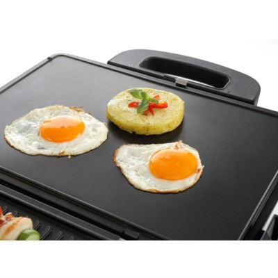 Гриль Gorenje прижимний 1800Вт, темп. режимів-4, з`ємні пластини, розкриття на 180°, метал, графіт (KR1800SDP)