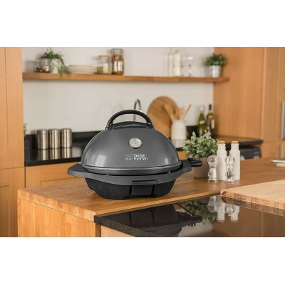 Гриль Russell Hobbs барбекю Indoor Outdoor 2400Вт, темп. режимів-5, діаметр- 43.5см, з`ємні пластини, метал, чорний (22460-56)