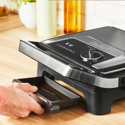 Гриль Tefal прижимний Inicio Classic 2000Вт, темп. режимів-3, метал, чорний (GC272D10)
