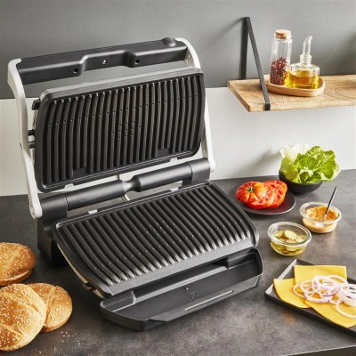 Гриль Tefal прижимний OptiGrill+ XL 2000Вт, темп. режимів-4, з`ємні пластини, алюміній, метал (GC727D10)