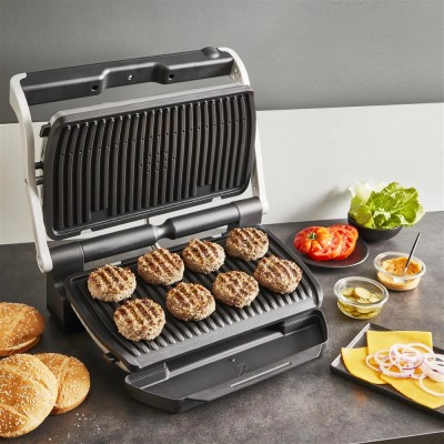 Гриль Tefal прижимний OptiGrill+ XL 2000Вт, темп. режимів-4, з`ємні пластини, алюміній, метал (GC727D10)