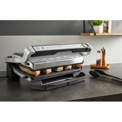 Гриль Tefal прижимний OptiGrill+ XL 2000Вт, темп. режимів-4, з`ємні пластини, алюміній, метал (GC727D10)