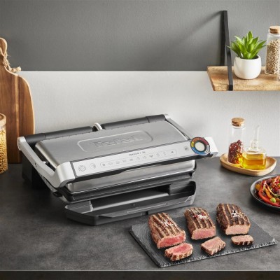 Гриль Tefal прижимний OptiGrill+ XL 2000Вт, темп. режимів-4, з`ємні пластини, алюміній, метал (GC727D10)