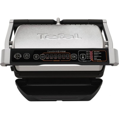 Гриль Tefal притискний OptiGrill+ Initial 2000Вт, темп. режимів-5, знімні пластини, метал (GC706D34)