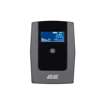 Джерело безперебійного живлення 2E DD650, 650VA/360W, LCD, USB, 2xSchuko (2E-DD650)