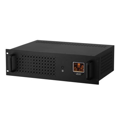 Джерело безперебійного живлення 2E RE1200, 1200VA/720W, RM 3U, LCD, USB, 2xSchuko (2E-RE1200)