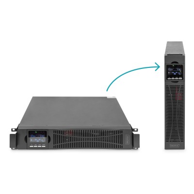 Джерело безперебійного живлення DIGITUS 1500VA/1500W, RTU2, LCD, RJ45, RS232, USB, 8xC13 (DN-170094)