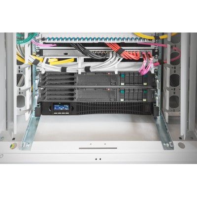 Джерело безперебійного живлення DIGITUS 1500VA/1500W, RTU2, LCD, RJ45, RS232, USB, 8xC13 (DN-170094)