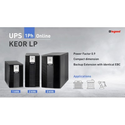 Джерело безперебійного живлення Legrand Keor LP, 2000VA/1800W, LED, RS232, 6хC13 (310156)