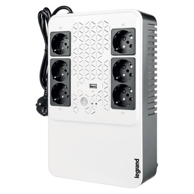 Джерело безперебійного живлення Legrand Keor Multiplug, 800VA/480W, USB, 6хSchuko, USB (310082)