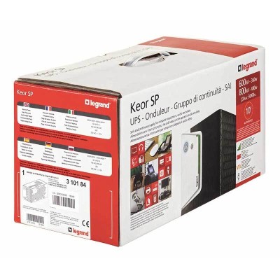Джерело безперебійного живлення Legrand Keor SP, 600ВА/360Вт, LED, USB, 4хС13 (310180)