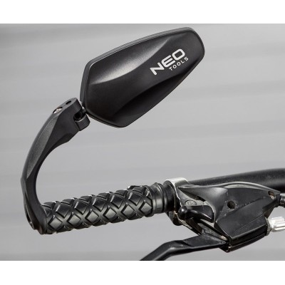Дзеркало велосипедне Neo Tools з кронштейном, універсальне, протиосколкове, діаметр монтажу 16-22мм, 0.09кг