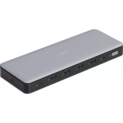 Док-станція DIGITUS USB-C > 3xHDMI/2xDP/4xUSB-A/USB-C/RJ54/DC/Audio
