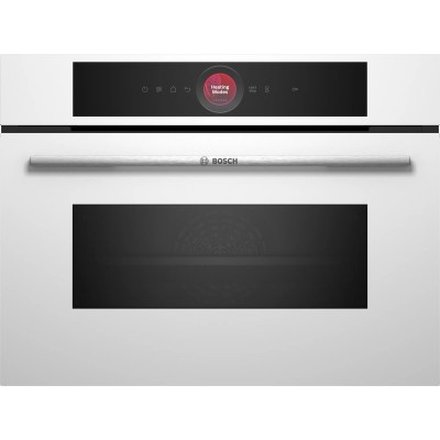 Духова шафа Bosch електрична компактна, 45л, A, дисплей, конвекція, ф-ція мікрохвиль, білий (CMG7241W1)