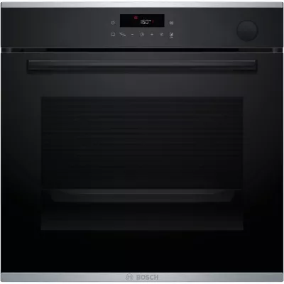 Духова шафа Bosch електрична, 71л, A+, дисплей, конвекція, пара, телескопічні направляючі, чорний (HRG232EB3)