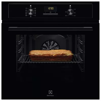 Духова шафа Electrolux електрична, 65л, A, дисплей, конвекція, телескопічні напрямні, чорний (EOF3H50BK)