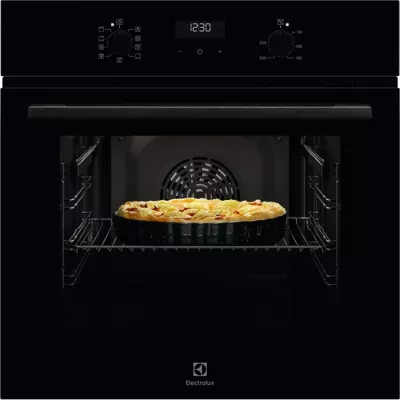Духова шафа Electrolux електрична, 65л, А, пара, дисплей, конвекція, телескопічні напрямні, чорний (KODEF70BZ)