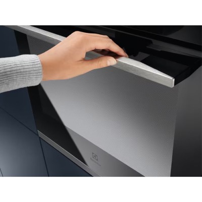 Духова шафа Electrolux електрична, 72л, A, пара, дисплей, конвекція, телескопічні напрямні, чорний (KODEF70X)