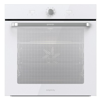 Духова шафа Gorenje електрична, 77л, A, пара, дисплей, макс.темпер.-300, білий (BOS6737SYW)